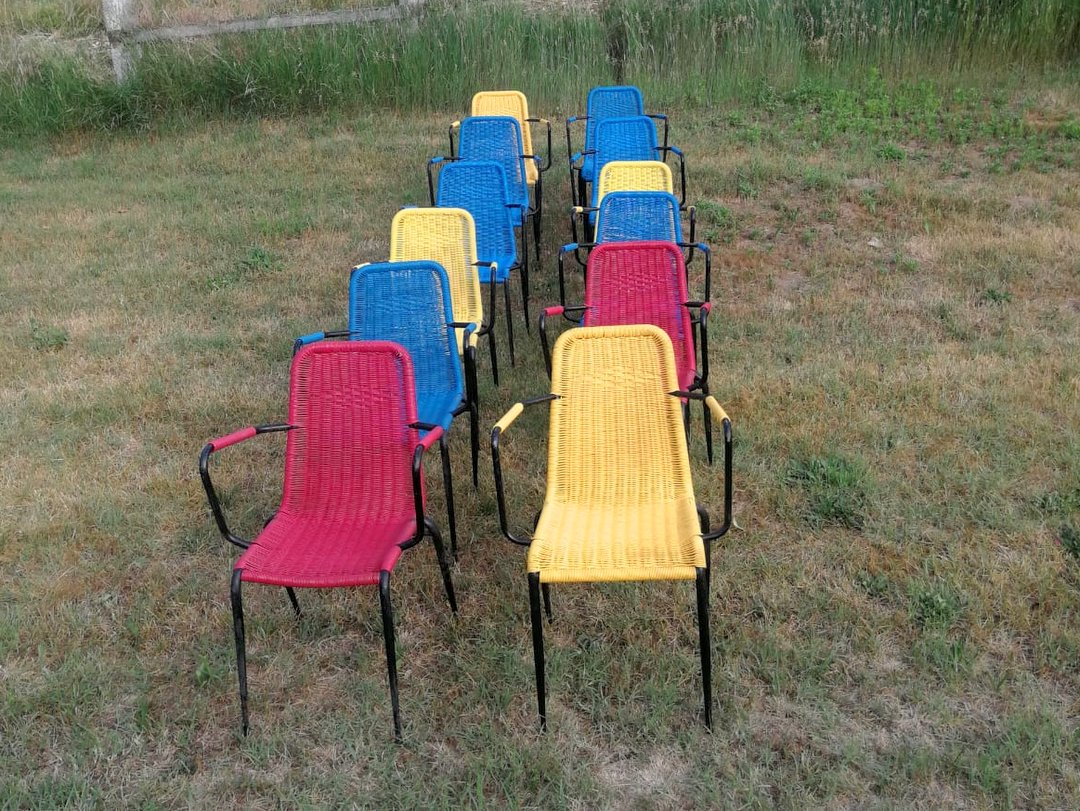 12 sedie bar colorate