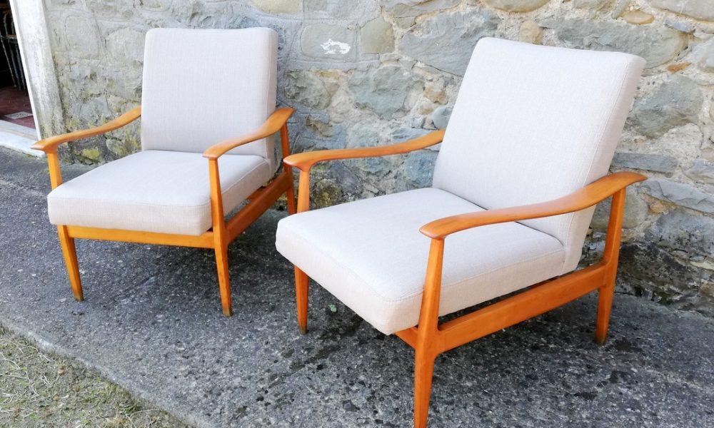 TWO LOUNGE CHAIRS 1950s