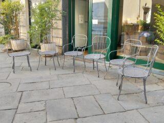 SIX GARDEN CHAIRS
