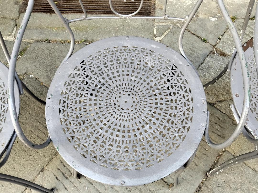 sedie giardino grigie